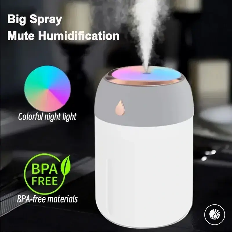 Mini umidificador de ar USB portátil com capacidade de névoa de 330 ml